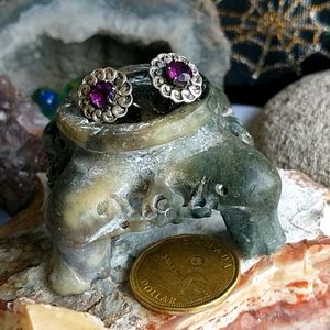 Marked silver earrings